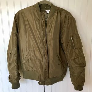 NWOT Nordstrom Bomber Jacket In Olive Green